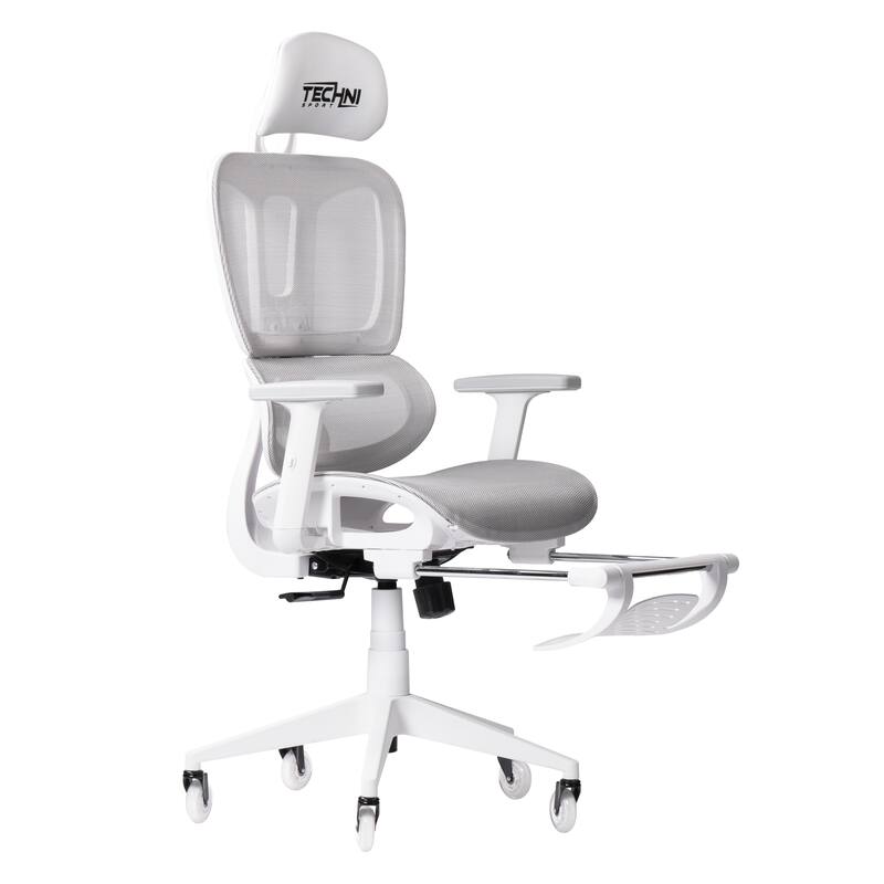 White mesh gaming chair